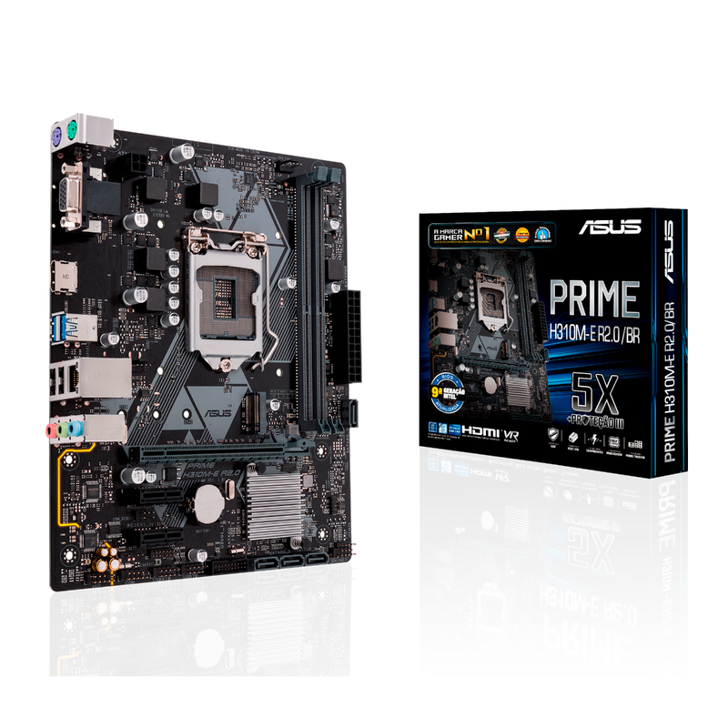 Placa Mae Asus PRIME H310M-E R2 Intel 1151 8/9Ger DDR4 mATX