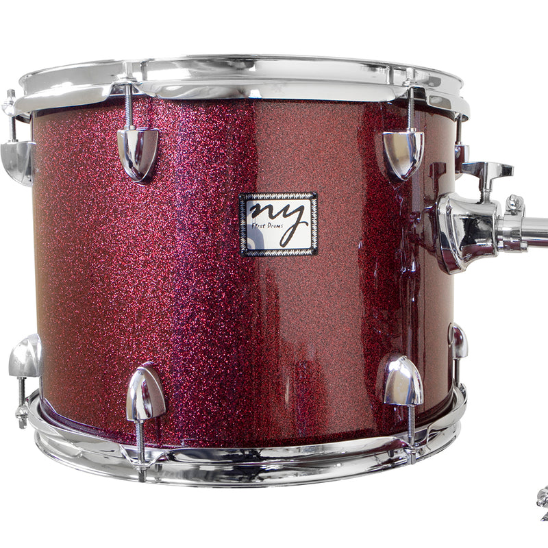 Bateria Acústica 2t Pr Sp Wine Sparkle Vinho Com Banco Ny F1rst