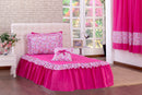 Kit Colcha Solteiro Infantil Magica Rosa 03 Peças