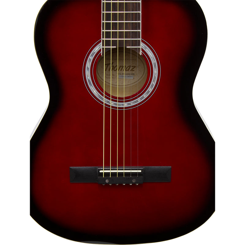 Violão Eletroacústico De Aço Tcg 390 A Eq Vermelho Thomaz