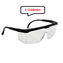 Kit 2 óculos Protetor Epi Incolor Haste Regulagem Com Ca - UN / 2