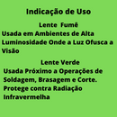 Kit 10 óculos Protetor Imperial Epi Verde Haste Regulagem Ca - UN / 10