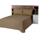 Cobre Leito Classic Matelassado Microfibra Queen 03 Pçs Avelã