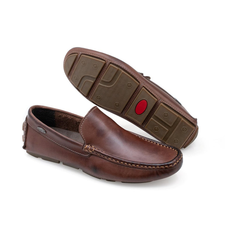 Mocassim Sândalo Couro Camel 516007