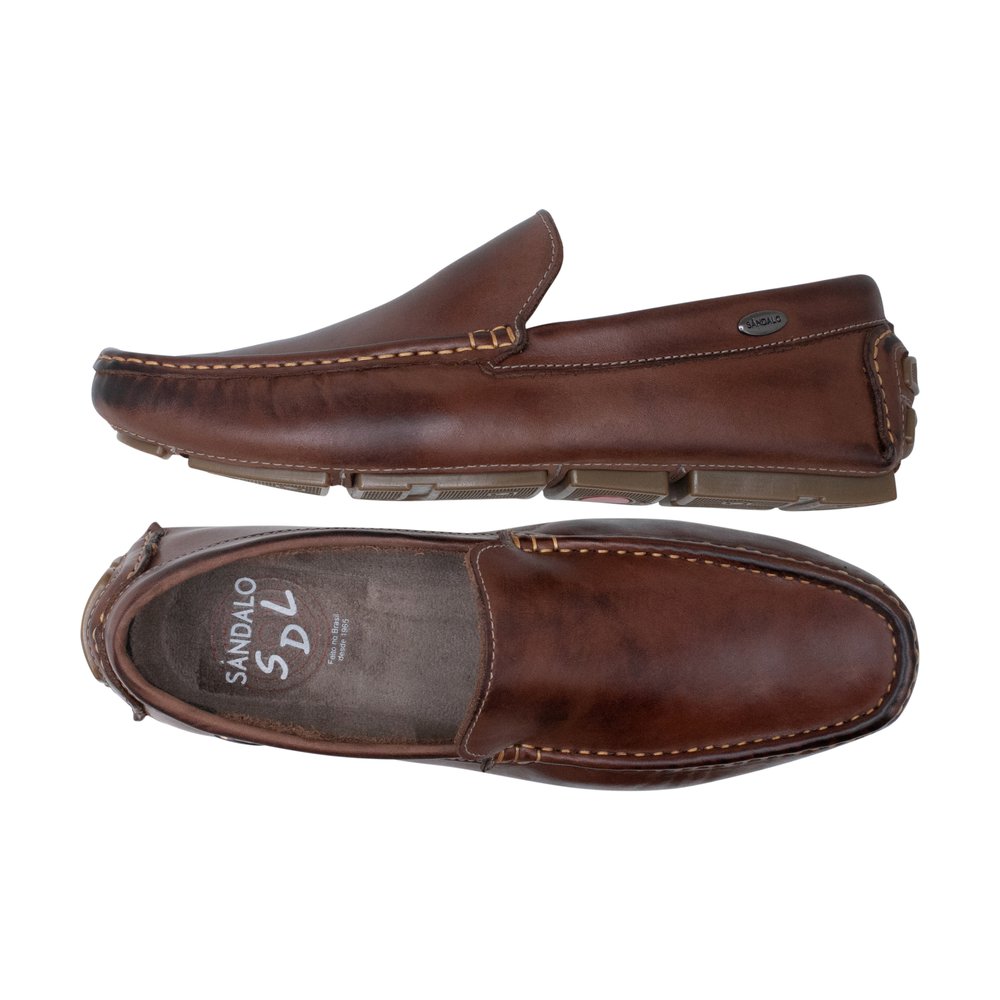 Mocassim Sândalo Couro Camel 516007