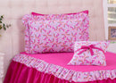 Kit Colcha Solteiro Infantil Magica Rosa 03 Peças