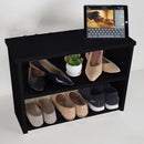 Sapateira Matte Preto Em Mdf