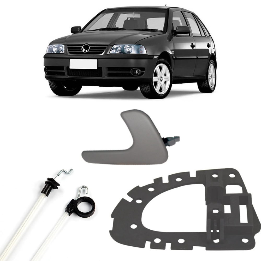Kit Cabo Aciona Suporte E Fechadura Port Diant Dir Gol G3