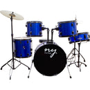 Bateria Acústica 2t Ebl Azul Com Banco Ny F1rst