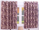 Cortina De Malha Estampada 2,00 Metros Floral Vinho