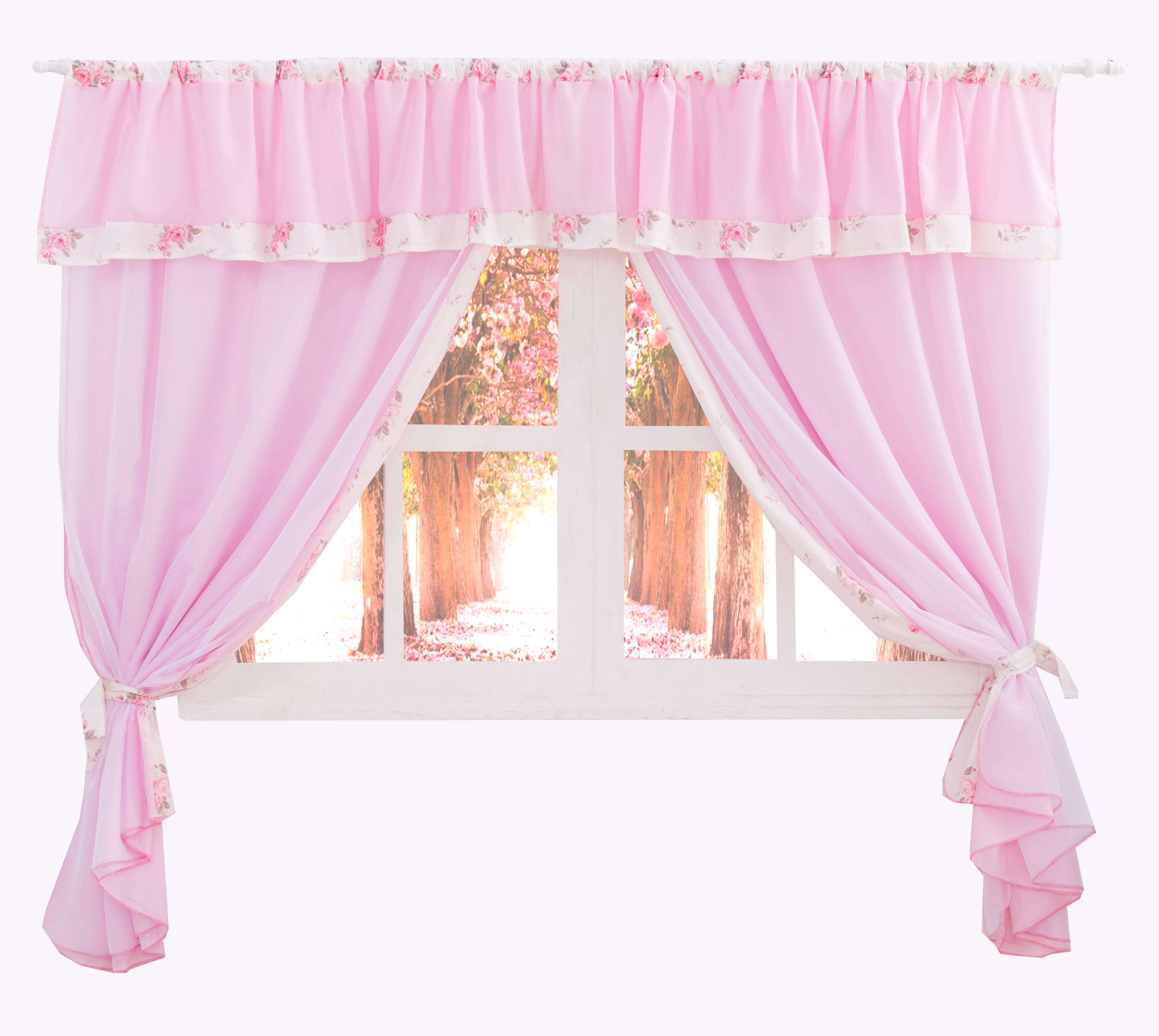 Cortina Para Quarto Lola Rosa 2 Metros