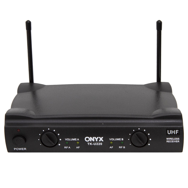 Microfone Sem Fio Duplo Tk U220 Uhf Onyx