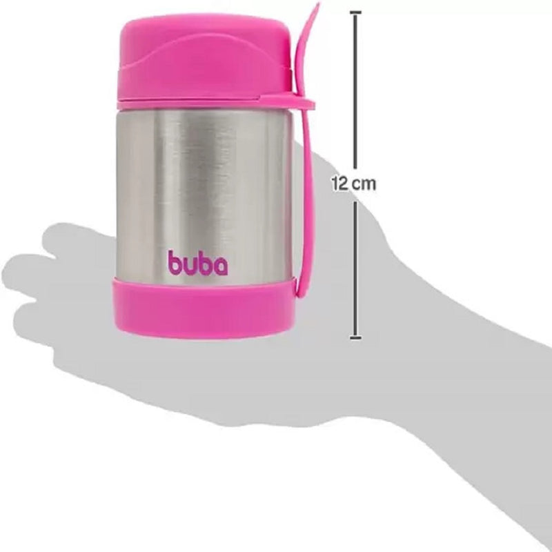 Pote Térmico Com Colher Rosa - Buba