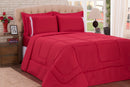 Kit De Edredon E Jogo De Cama Angelo Queen Size 05 Peças Vermelho - Deccoralle