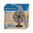 Ventilador Oscilante Mesa Turbo Eco 30cm Preto 220v Ventisol