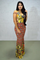 Vestido Longo Viscolycra Decotado Ombro Nu