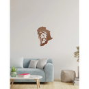 Quadro Decorativo Leão Natural Em Mdf
