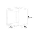 Kit 3 Nicho Decorativo 35x35x15 Cm Natural Em Mdf