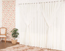 Cortina Para Sala Ou Quarto Microfibra Com Voil 3,00 Palha