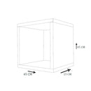 Kit 3 Nicho Decorativo 45x45x15 Cm Natural Em Mdf