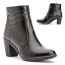Bota Montaria Cano Curto Couro Comfort Black 2803