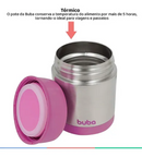Pote Térmico Infantil Aço Inoxidável Para Refeição 350ml 6+ Meses Rosa - Buba